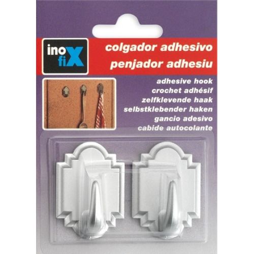 Colgador adhesivo / cromo mate