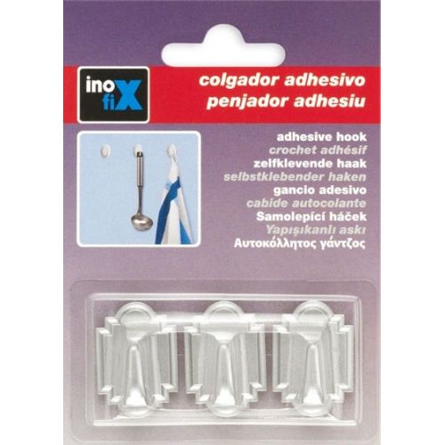 Colgador  adhesivo mini / cromo mate