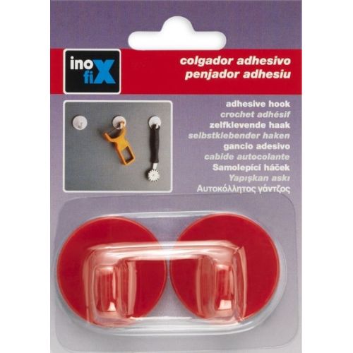Colgador  adhesivo / rojo