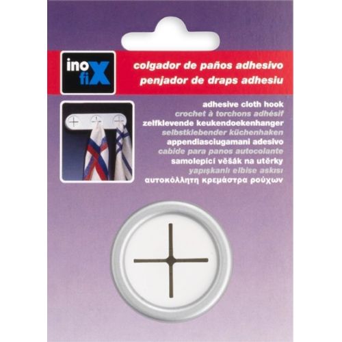 Colgador paño cocina adhesivo / cromo mate
