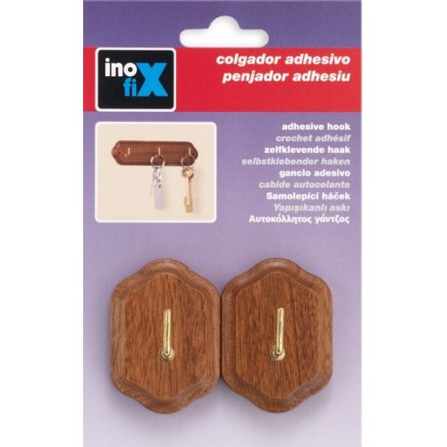 Colgador adhesivo madera / sapelly