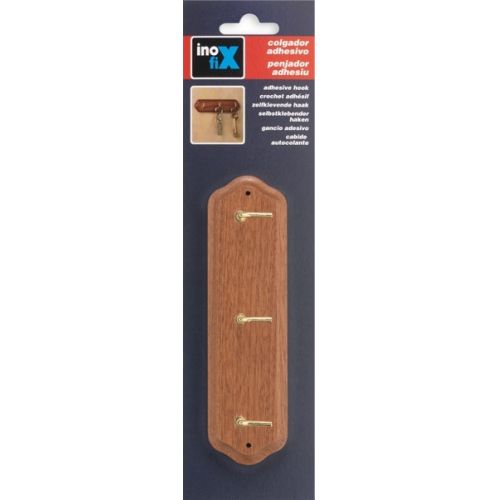 Colgador adhesivo madera / sapelly