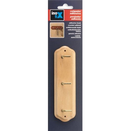 Colgador adhesivo madera / haya