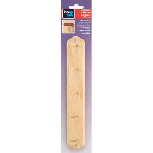 Colgador adhesivo madera  / haya