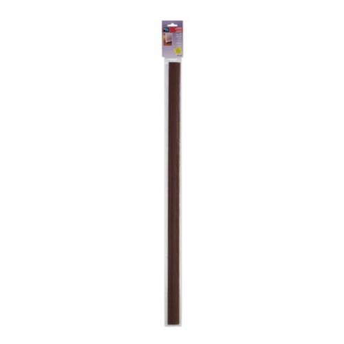 Burlete para puerta adh. 820 mm con perfil de PVC flexible / madera oscura