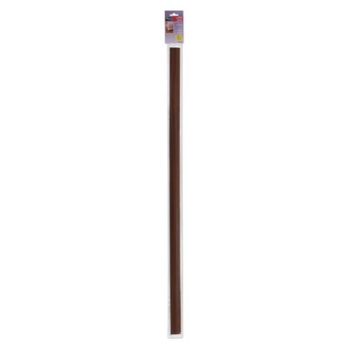 Burlete para puerta adh. 1000 mm con perfil de PVC flexible / madera oscura