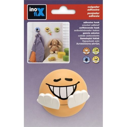 Colgador adhesivo infantil / naranja