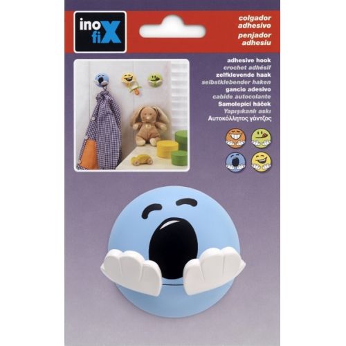 Colgador adhesivo infantil / azul