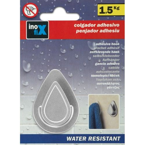 Colgador "gota" water resistant / cromo mate