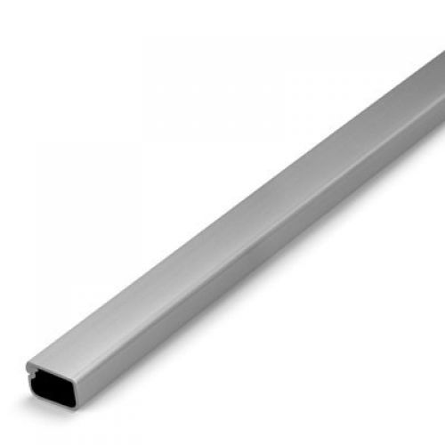 Canaleta adhesiva con tapa bisagra 16x10 mm / gris metalizado