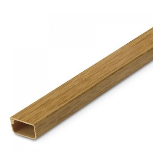 Canaleta adhesiva con tapa bisagra 21x11,5 mm / roble