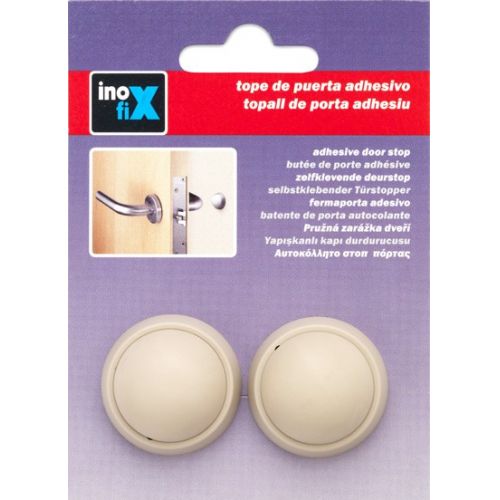Tope puerta adhesivo de pared / beige