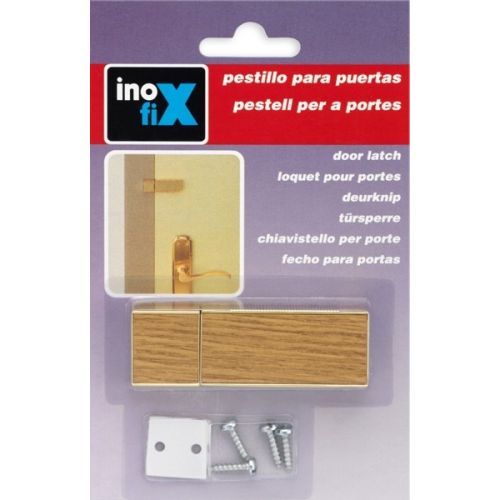 Pestillo para puerta con tornillos / madera clara