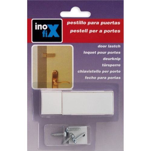 Pestillo para puerta con tornillos / blanco