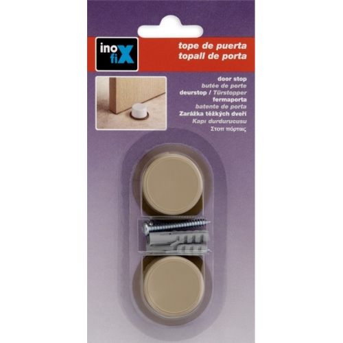 Tope de puerta con tornillo / beige