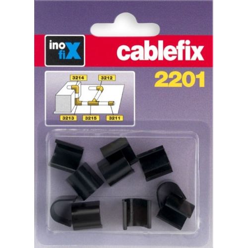 Enlace recto para cablefix 2201 / negro