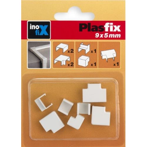 Accesorios surtidos para canaleta 9 x 5 mm / blanco