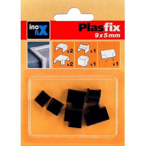 Accesorios surtidos para canaleta 9 x 5 mm / negro