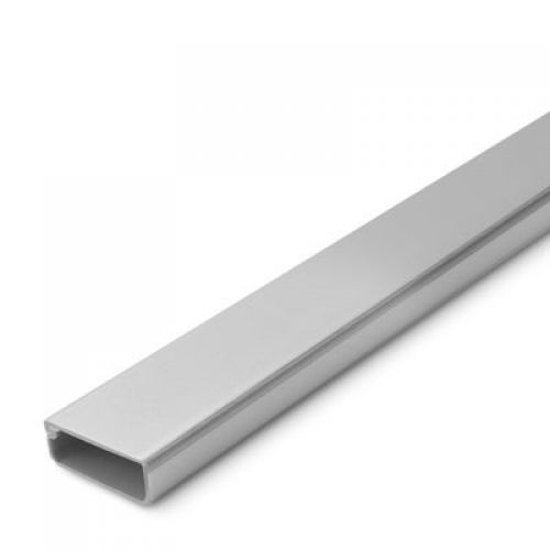 Canaleta con tapa y bisagra 30x11,5 mm / gris metalizado