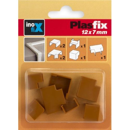 Accesorios surtidos para canaleta 12 x 7 mm / cerezo