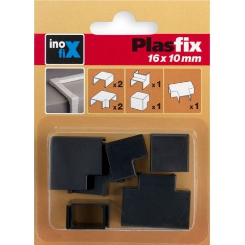 Accesorios surtidos canaleta 16 x 10 mm / negro