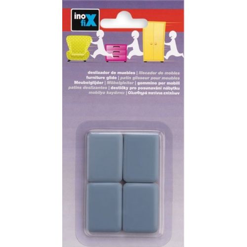 Deslizador mueble adhesivo  35x25 mm / gris