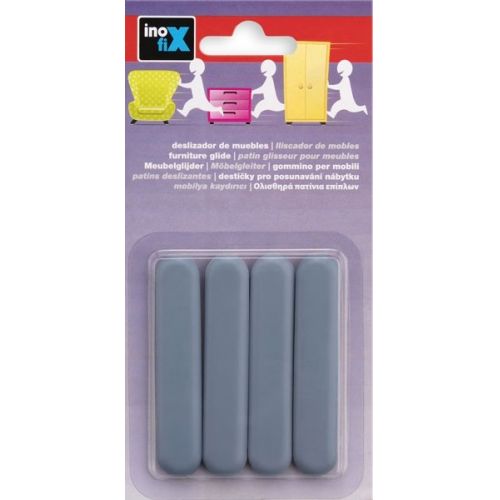 Deslizador mueble adhesivo  75X16 mm / gris