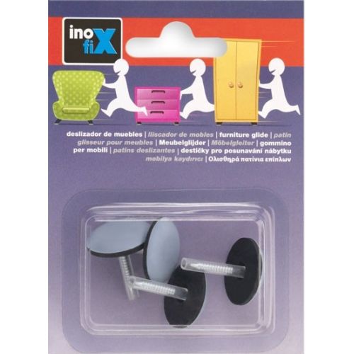 Deslizador mueble con clavo ø 22 mm / gris