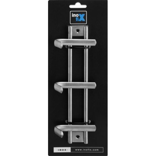 Colgador acero inoxidable 3 ganchos / acero inox.