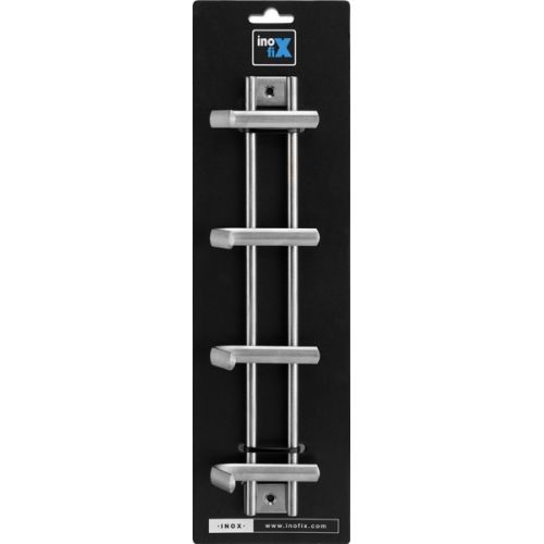 Colgador acero inoxidable 4 ganchos / acero inox.