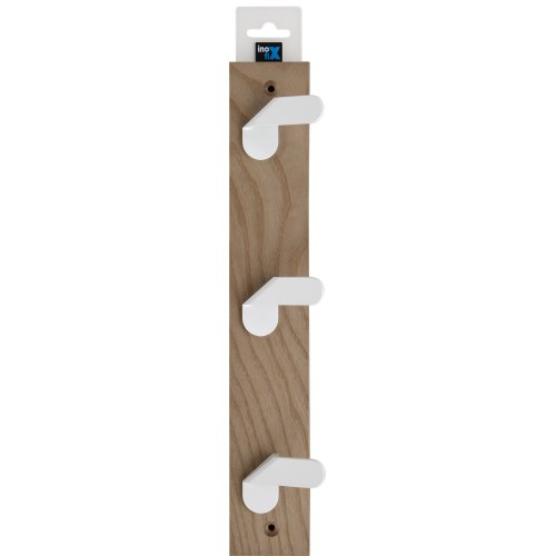 Colgador fresno NORDIK 3 ganchos / blanco