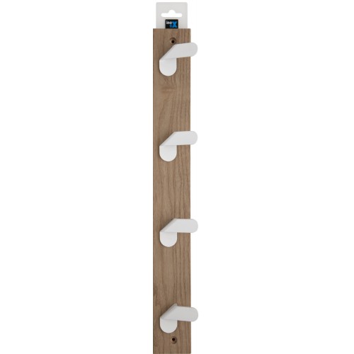 Colgador fresno NORDIK 4 ganchos / blanco