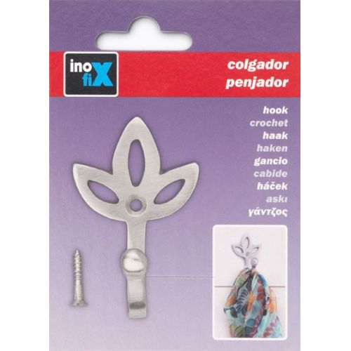 Colgador de latón tulipán / níquel satinado
