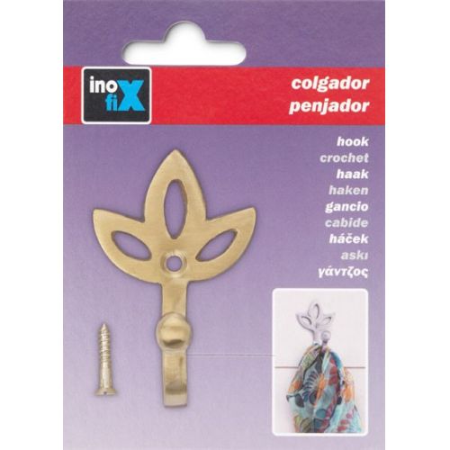 Colgador de latón tulipán / latón satinado