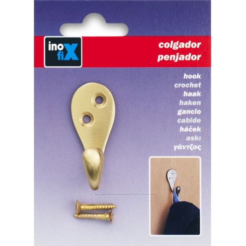 Colgador clásico de latón / latón satinado
