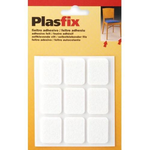 Fieltro sintético adhesivo 29 x 23 mm / blanco