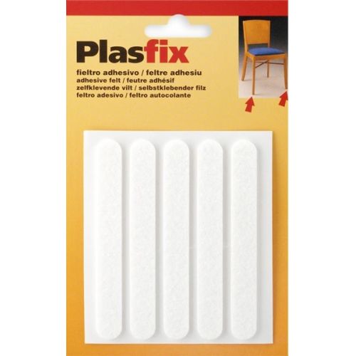 Fieltro sintético adhesivo 95 x 12 mm / blanco