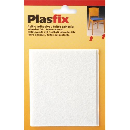 Fieltro sintetico adhesivo 100 x 85 mm  / blanco