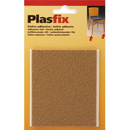 Fieltro sintetico adhesivo 100 x 85 mm  / marrón