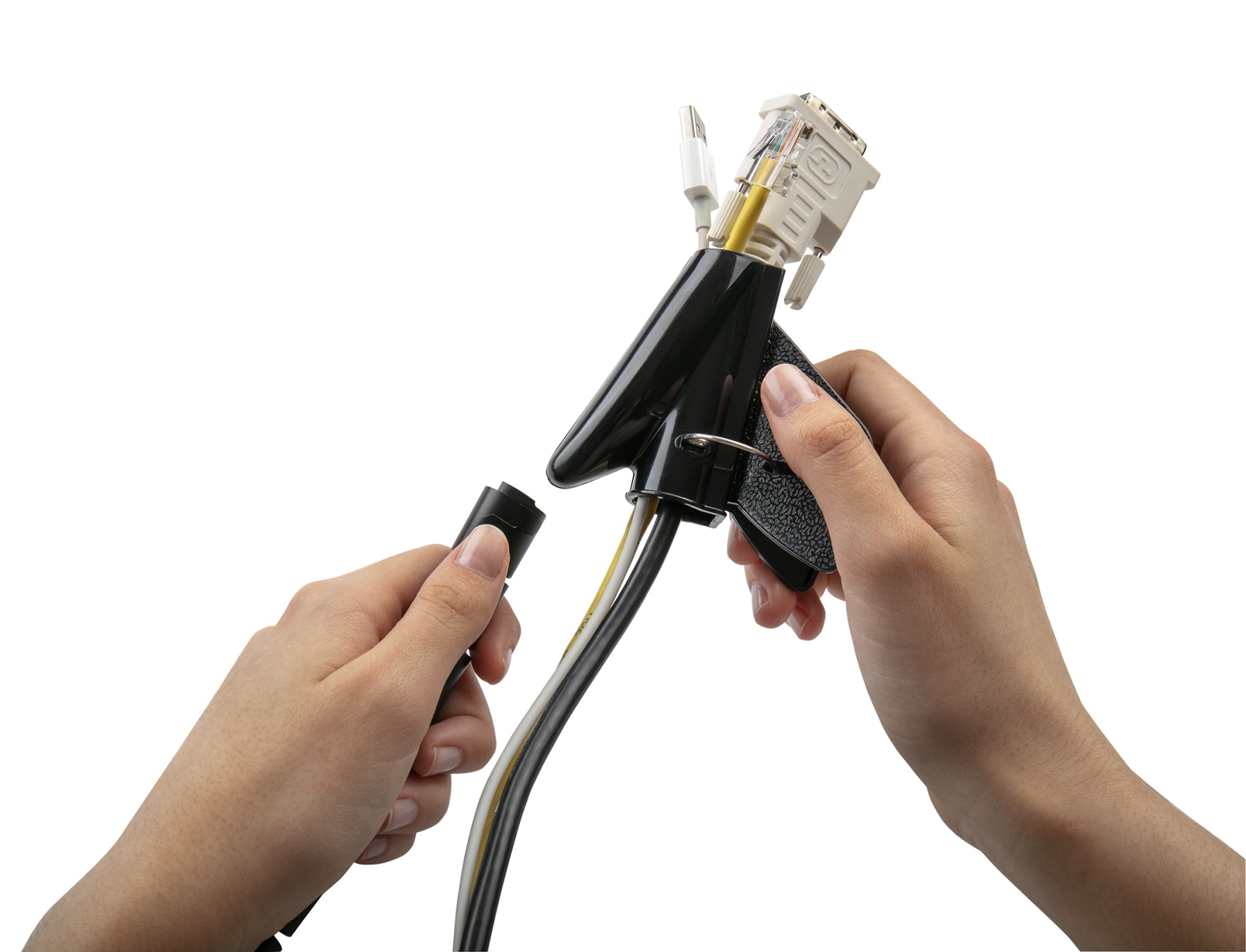 Agrupador de cables flexible / negro