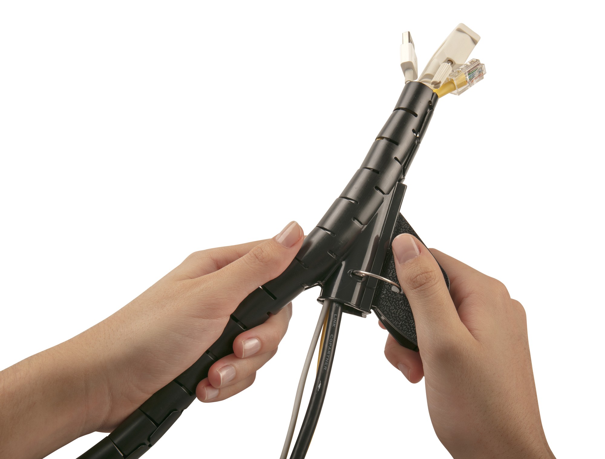 Agrupador de cables flexible / negro