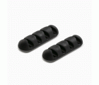 Clip adhesivo múltiple para cables / negro