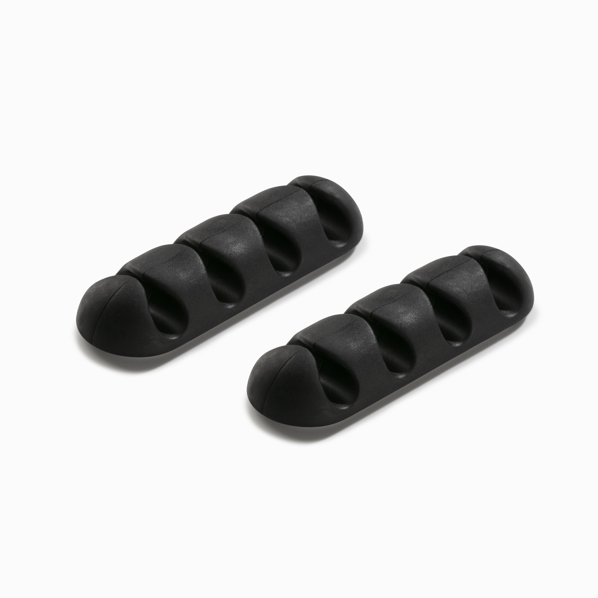 Clip adhesivo múltiple para cables / negro