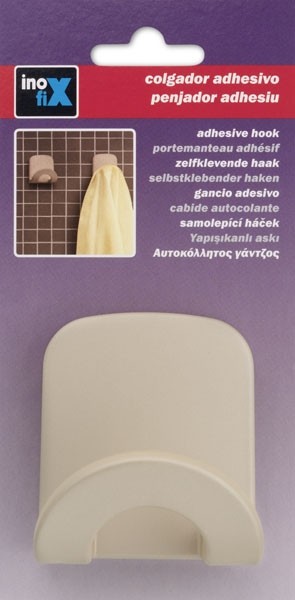 Colgador adhesivo arco / beige satinado