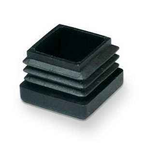 Contera interior cuadrada 20 mm / negro