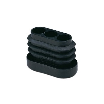 Contera interior ovalada  15x30 mm / negro