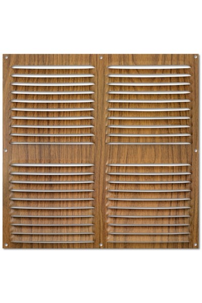 Rejilla  aluminio 300x300 mm / madera oscura