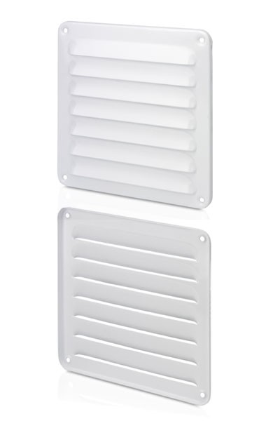 Rejilla aluminio 150x150 mm con marco / blanco