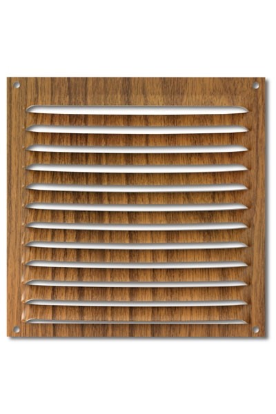 Rejilla  aluminio 170x170 mm / madera oscura