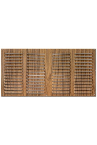 Rejilla  aluminio 200x400 mm / madera oscura